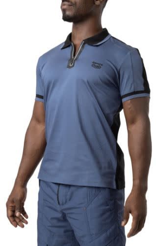 NASTY PIG AXLE POLO SHIRT DENIM BLUE