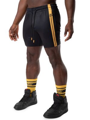 NASTY PIG INDUCTION RUGBY SHORT BLACK & ELECTRIC YELLOW