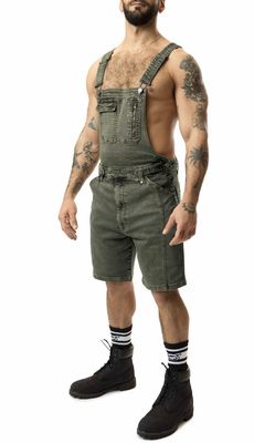 NASTY PIG XXX OVERALL SHORT ARMY GREEN