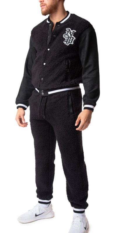 NASTY PIG NP VARSITY JACKET BLACK