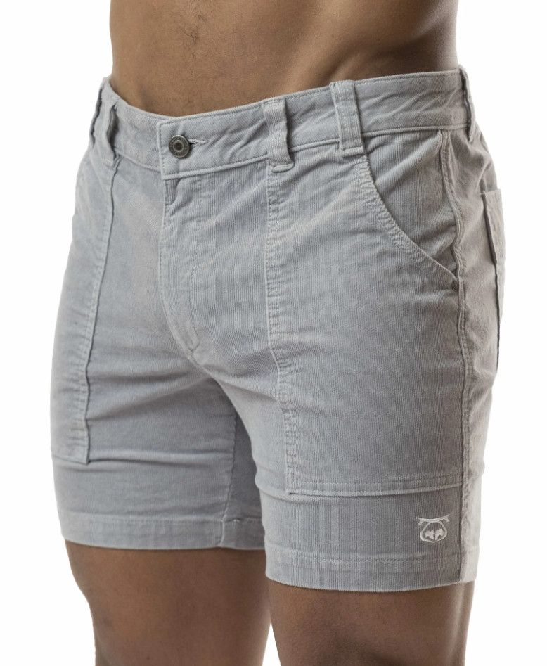 NASTY PIG CORD RUGBY SHORT GREY, Size: 28