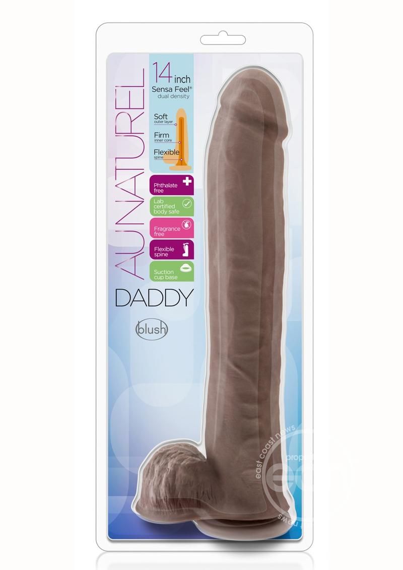 AU NATUREL DADDY 14", Color: CHOCOLATE