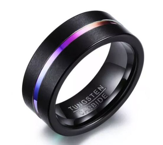 BISEXUAL IRIDESCENT PRIDE RING, Size: SIZE 7
