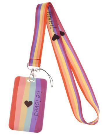 PRIDE FLAG MOBILE PHONE LANYARD & CARD COVER, Color: RAINBOW