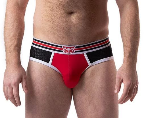 NASTY PIG XPOSED CLASSIC BRIEF RED/BLACK, Size: SMALL