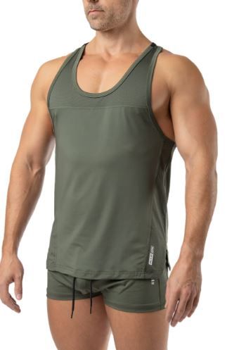 NASTY PIG GRIND RACERBACK TANK TOP ARMY GREEN, Size: SMALL