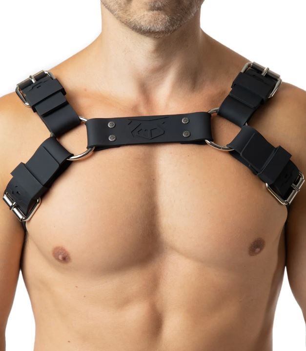 NASTY PIG TRAXXX BULLDOG HARNESS, Color: BLACK, Size: S/M