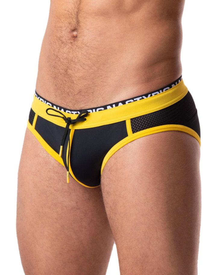 NASTY PIG MESH 2.0 BIKINI, Color: ELECTRIC YELLOW/BLACK, Size: SMALL