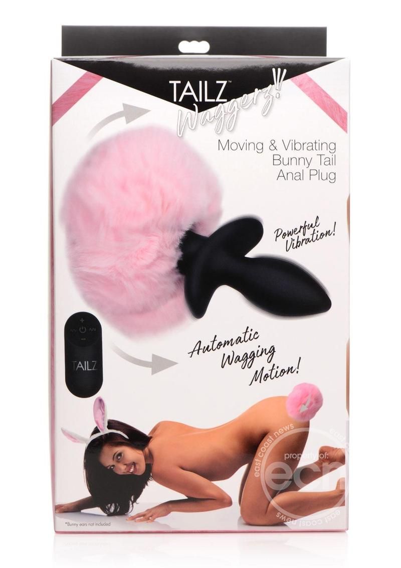 TAILZ MOVING & VIBRATING SILICONE RECHARGEABLE BUNNY TAIL PINK