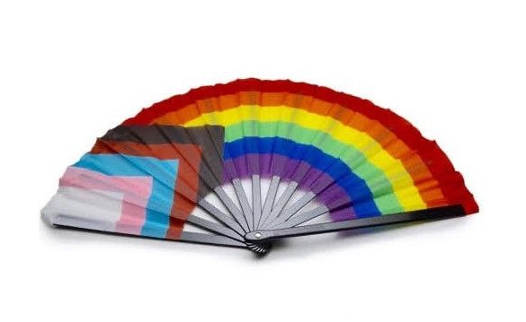 PROGRESS PRIDE STRIPES CLAP FAN