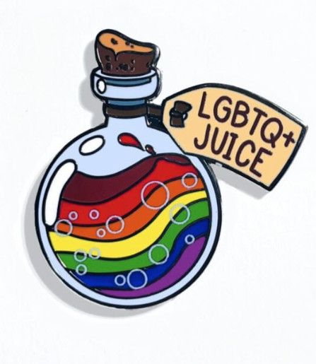 LGBTQ+ JUICE POTION ENAMEL PIN