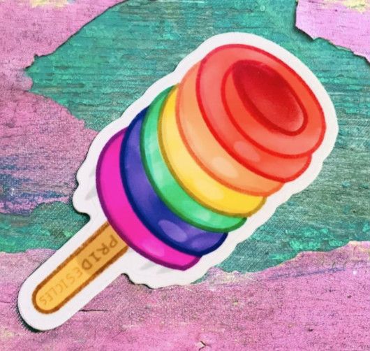 RAINBOW POPSICLE STICKER