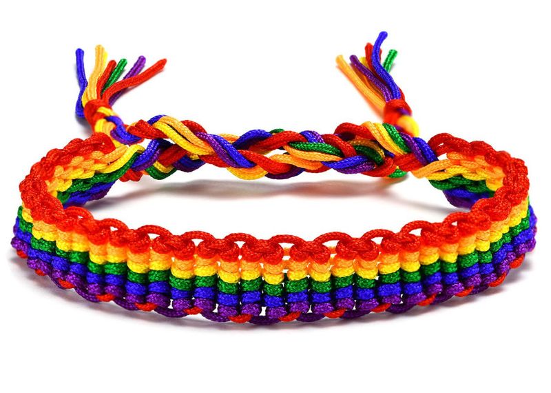RAINBOW URBAN BRAID BRACELET