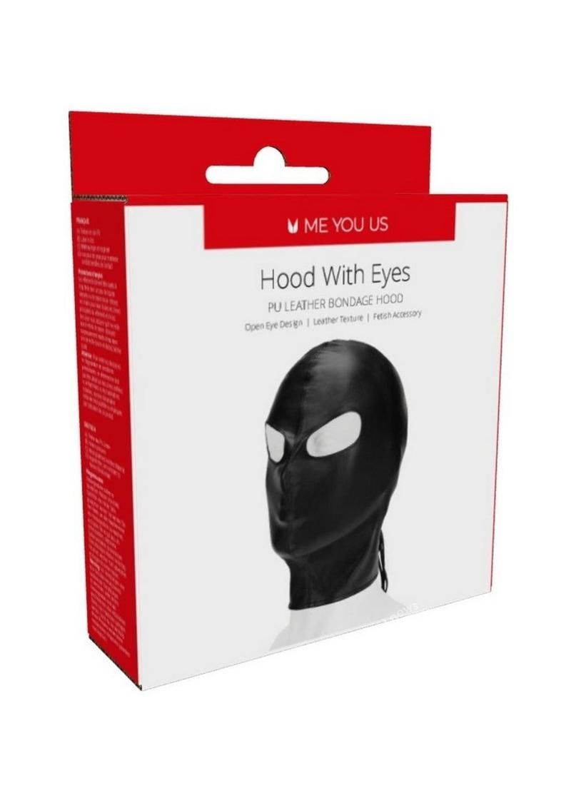 ME YOU US HOOD WITH EYES LACE UP BACK PU LEATHER BLACK