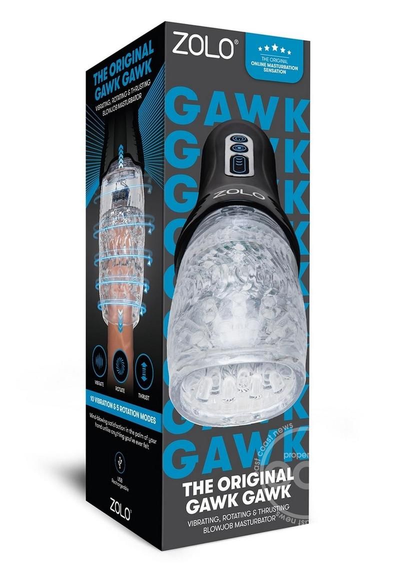 ZOLO THE ORIGINAL GAWK GAWK VIBRATING DEEP THROAT BLOWJOB MASTURBATOR