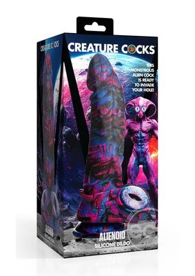 CREATURE COCKS ALIENOID SILICONE DILDO MULTICOLOR