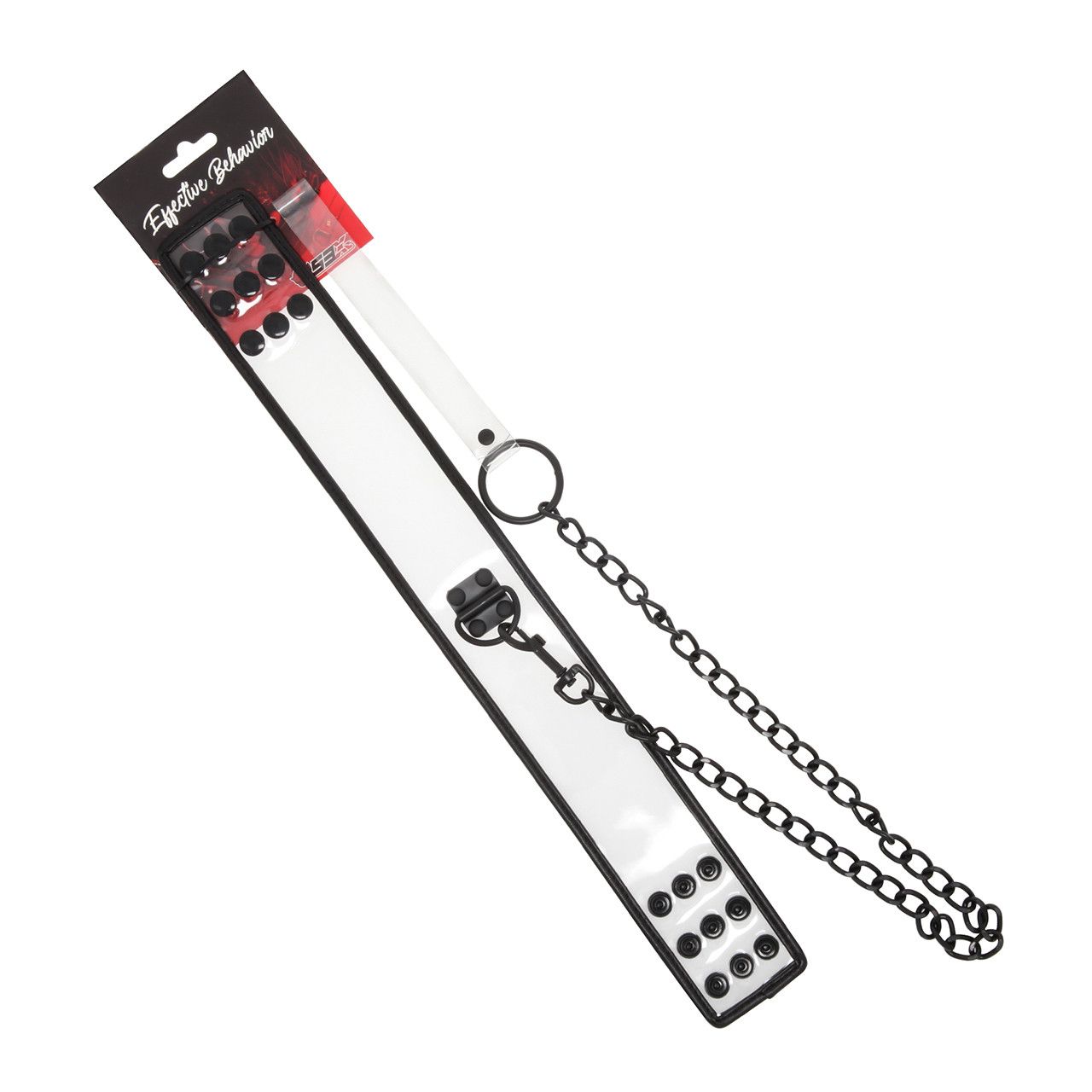 EFFECTIVE BEHAVIOR CLEAR PVC COLLAR WITH LEASH