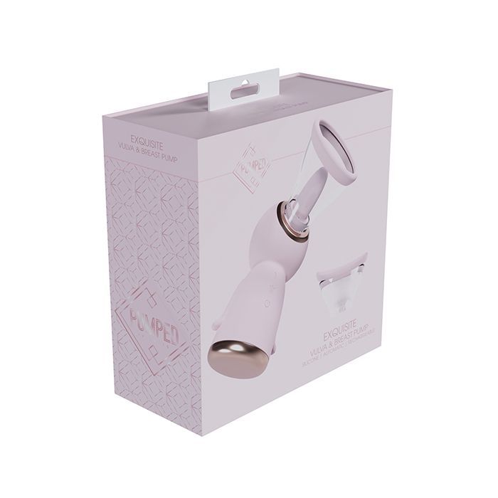 PUMPED EXQUISITE 13 SPEED RECHARGEABLE VULVA & BREAST PUMP PINK