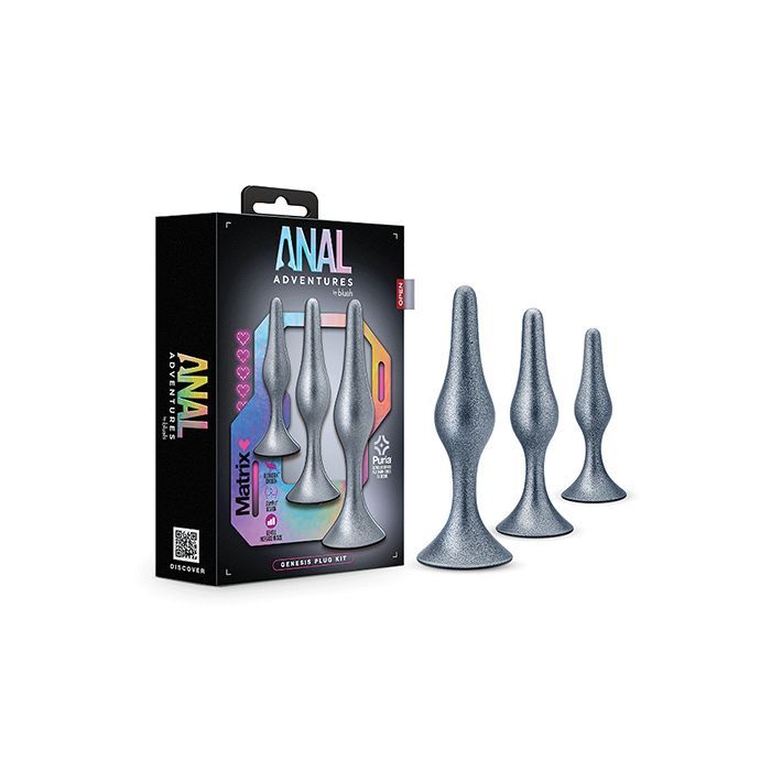 ANAL ADVENTURES MATRIX GENESIS PLUG KIT SILVER
