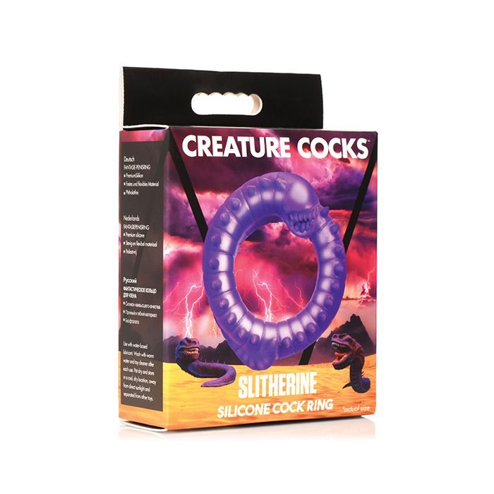 CREATURE COCKS SLITHERINE SILICONE COCK RING PURPLE