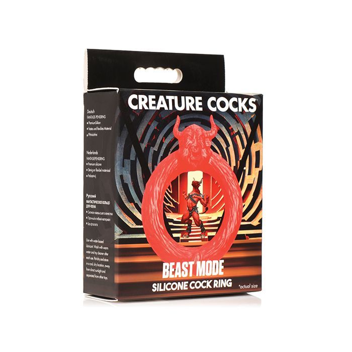 CREATURE COCKS BEAST MODE SILICONE COCK RING RED