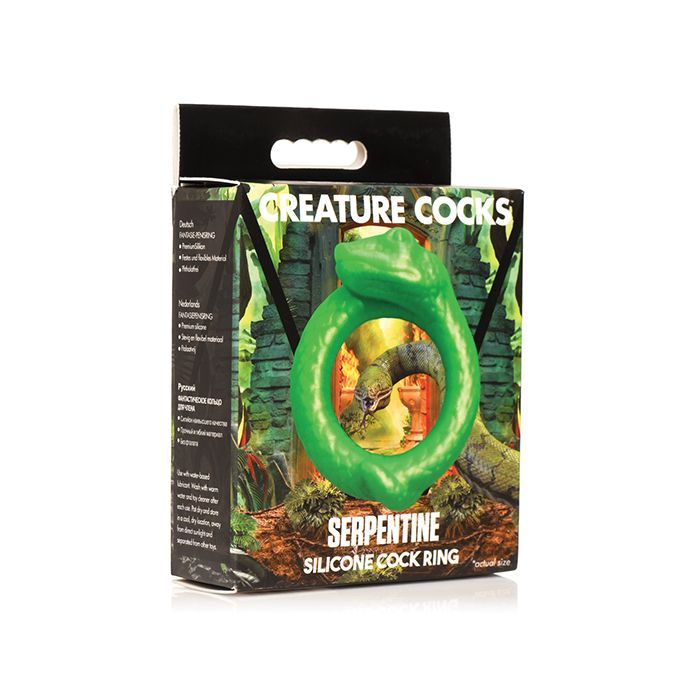 CREATURE COCKS SERPENTINE SILICONE COCK RING GREEN
