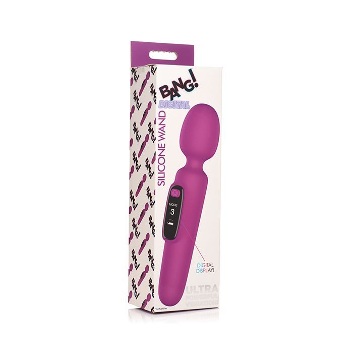 BANG! 10X DIGITAL VIBRATING WAND MASSAGER PURPLE