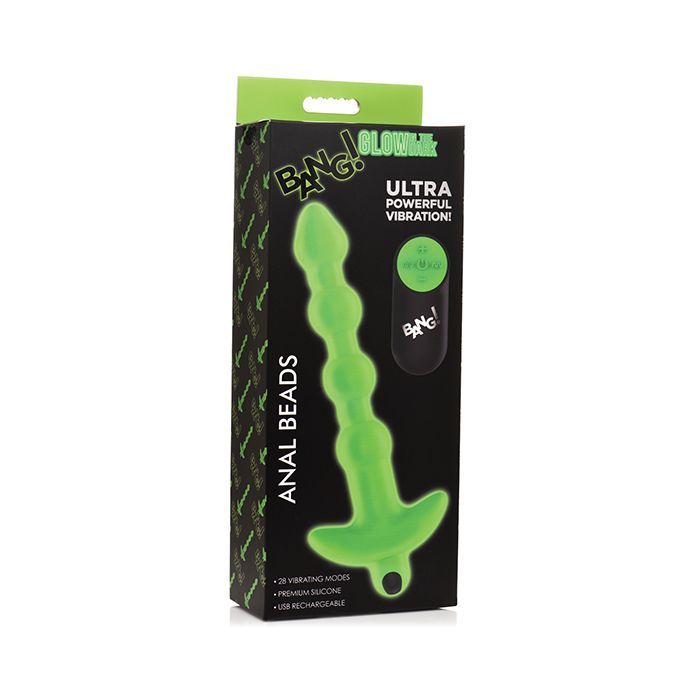 BANG! GLOW IN THE DARK 28X REMOTE CONTROLLED ANAL BEADS