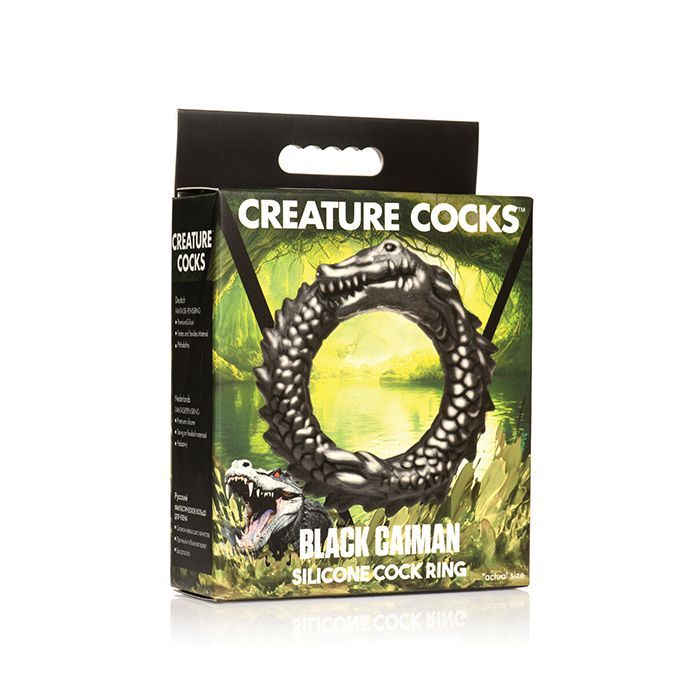 CREATURE COCKS CAIMAN SILICONE COCK RING BLACK