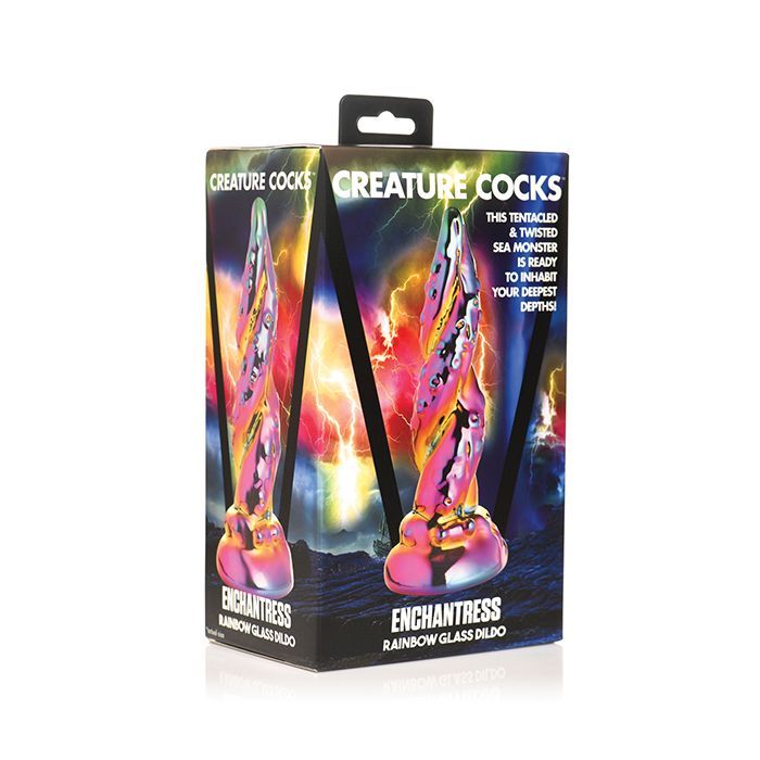 CREATURE COCKS ENCHANTRESS RAINBOW GLASS DILDO