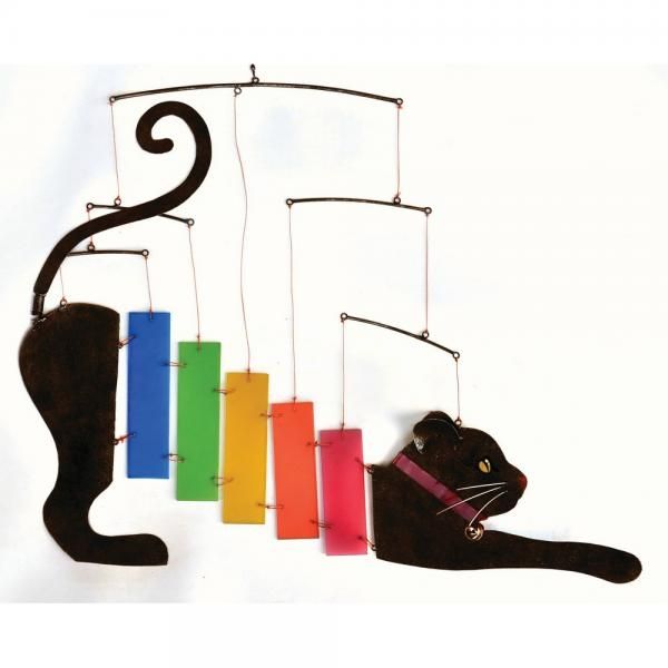 RAINBOW KITTIE METAL & GLASS MOBILE