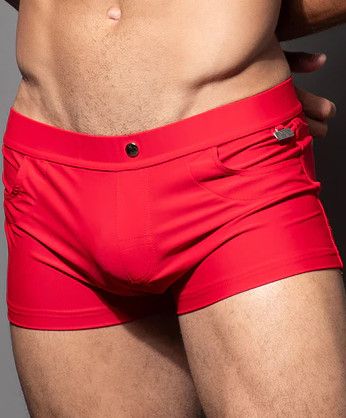 ANDREW CHRISTIAN RIVIERA TRUNK RED, Size: SMALL