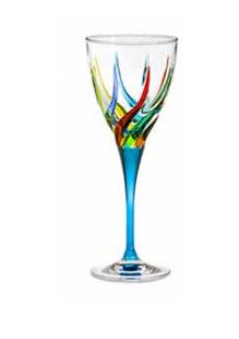 TRIX WINE GLASS 8.5oz (ASSORTED COLOR STEM)
