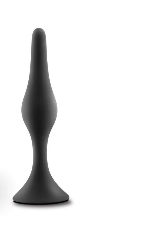 ANAL ADVENTURES PLATINUM SILICONE BEGINNER PLUG BLACK