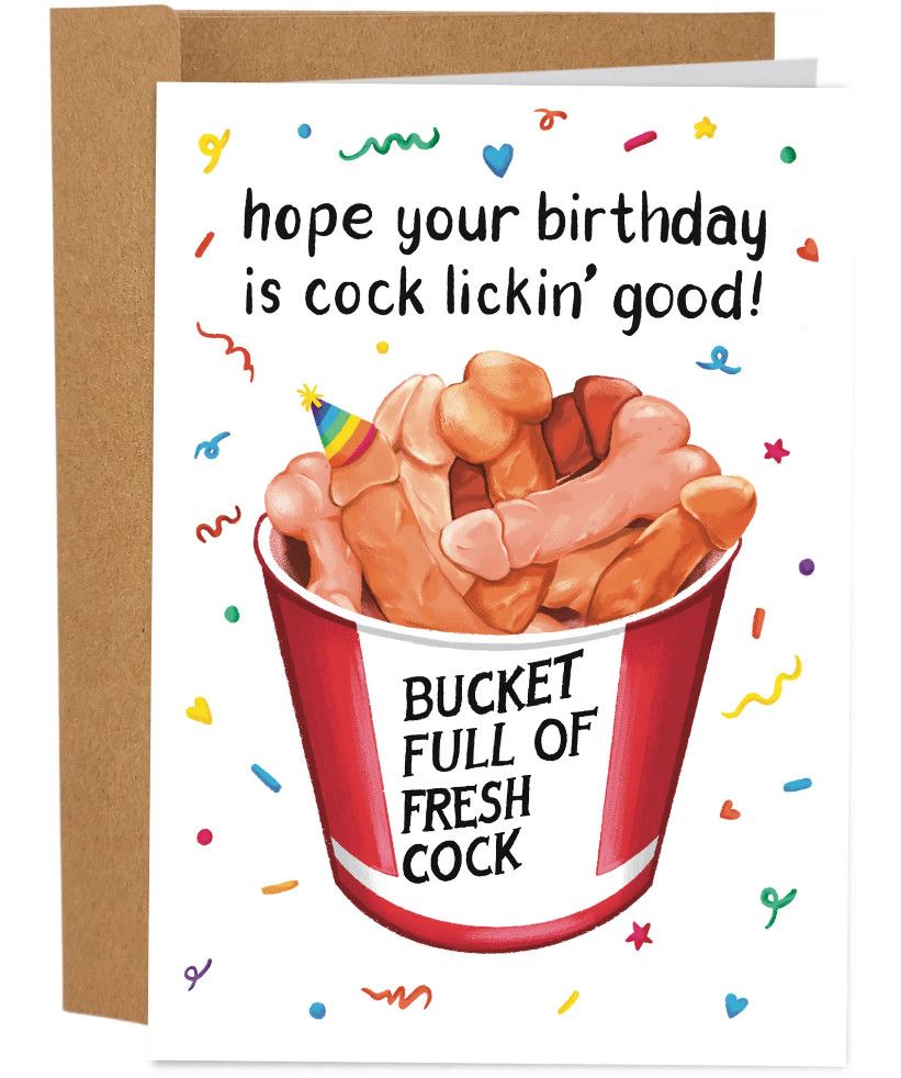 SLEAZY GREETINGS CARD COCK LICKIN' GOOD
