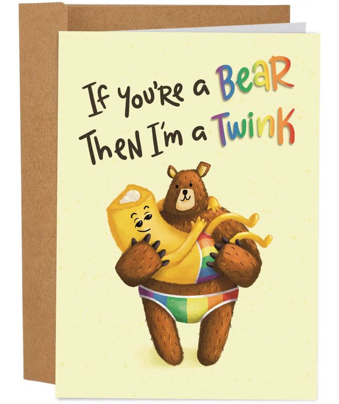 SLEAZY GREETINGS CARD I'M A TWINK