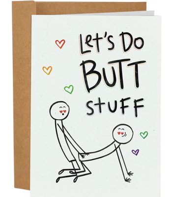 SLEAZY GREETINGS CARD LET'S DO BUTT STUFF