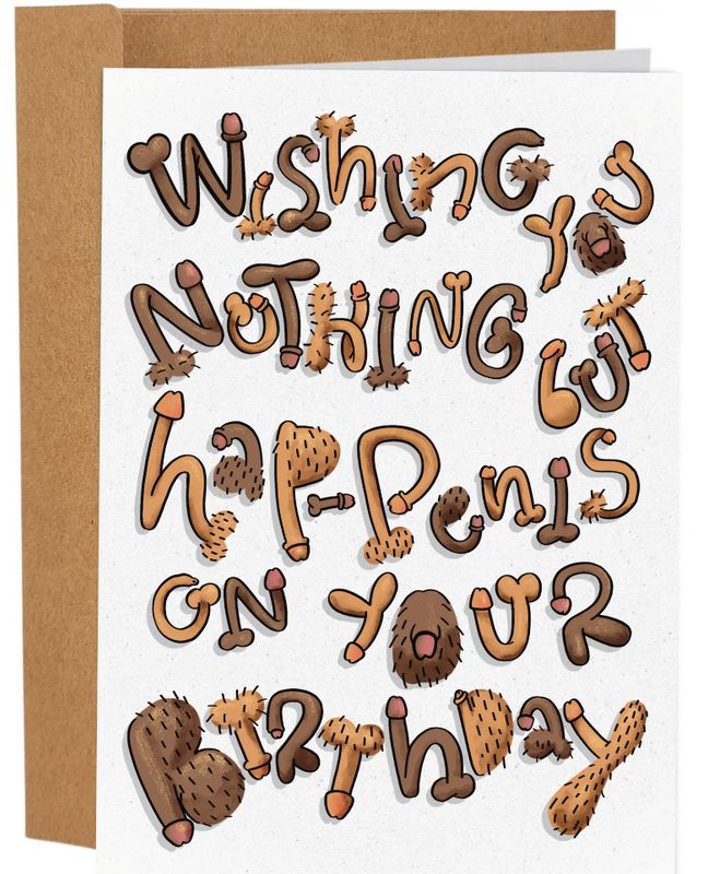 SLEAZY GREETINGS CARD HAP-PENIS ON YOUR BIRTHDAY