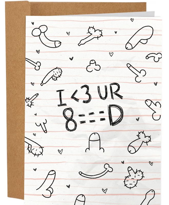 SLEAZY GREETINGS CARD I LOVE YOUR DICK
