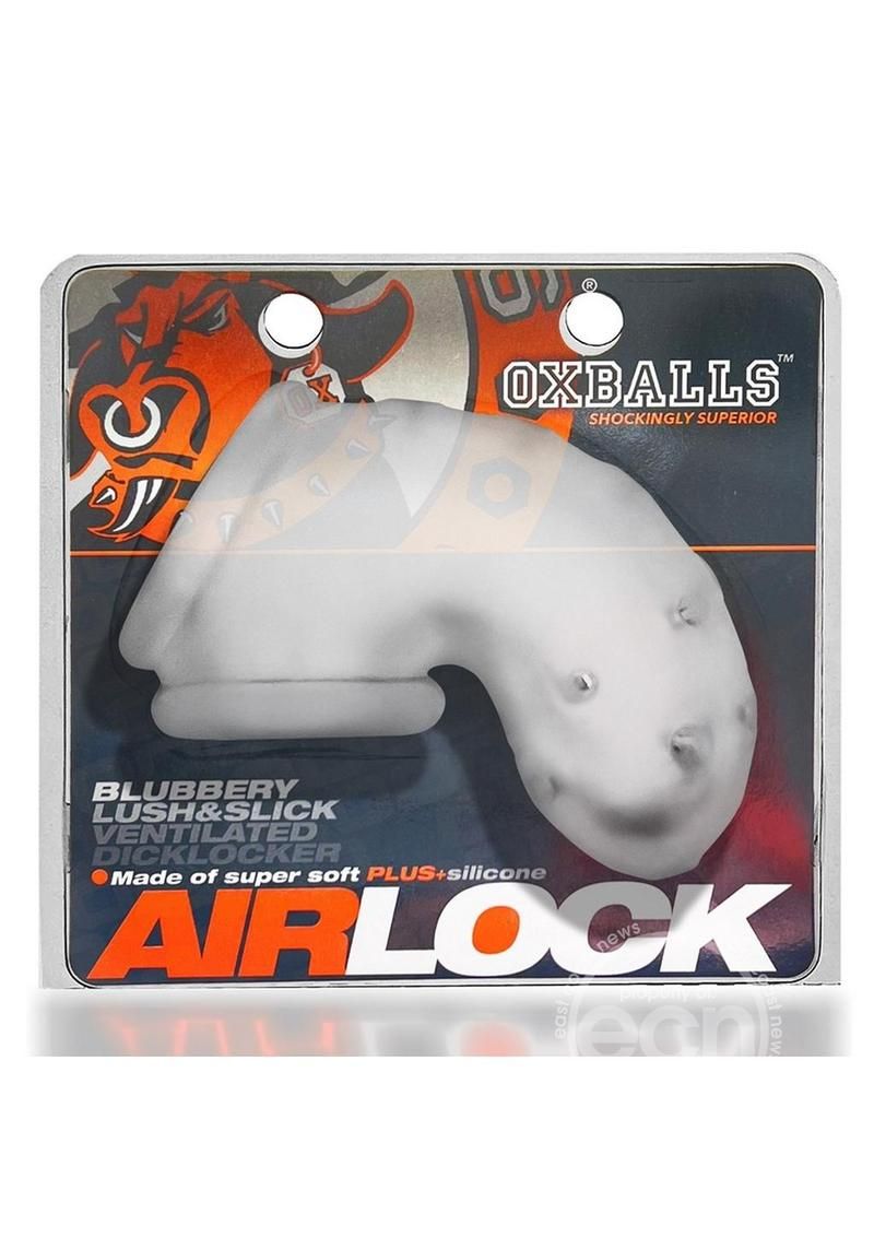 AIR LOCK AIR-LITE VENTED SILICONE CHASTITY, Color: CLEAR ICE