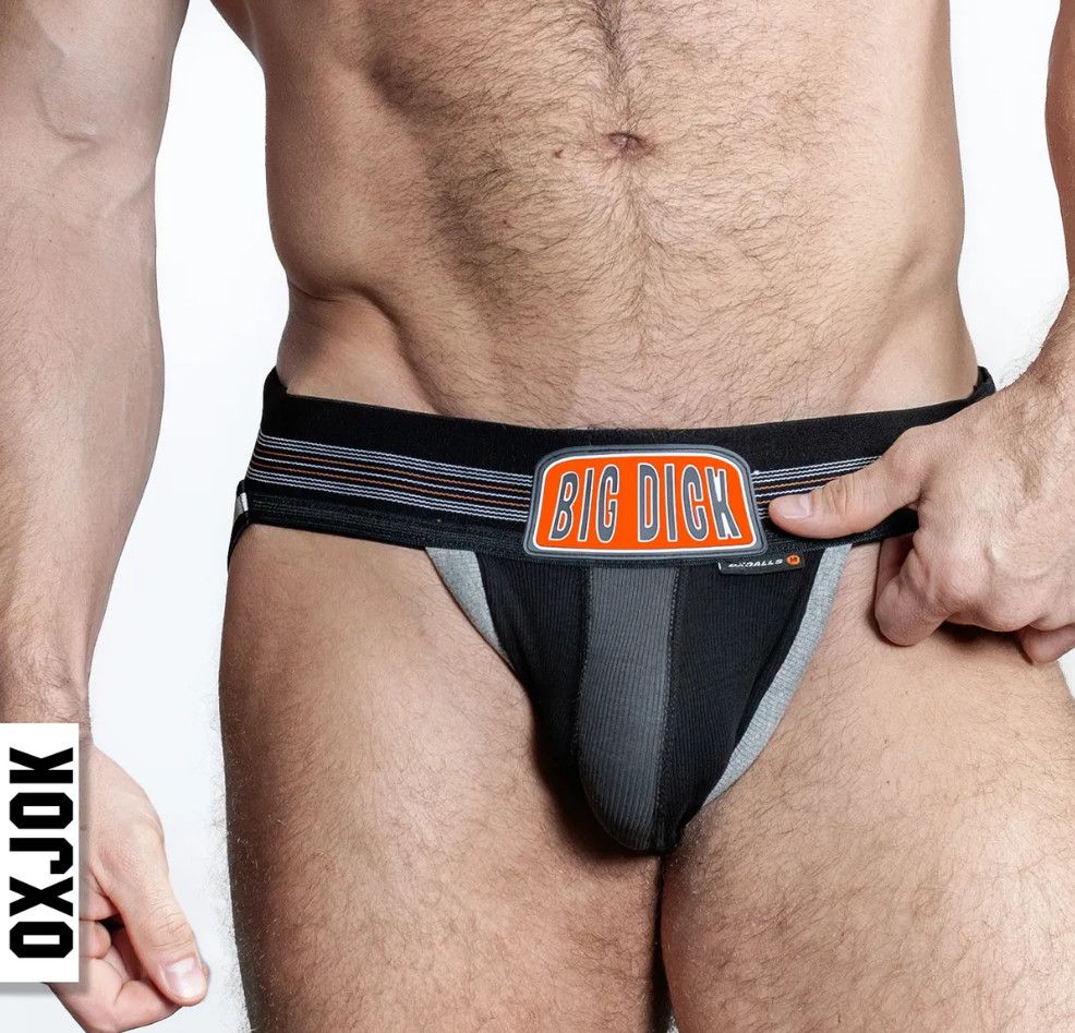 OXJOK BULGER PUMPER SACK SLIDER JOCK BLACK IRON, Size: SMALL