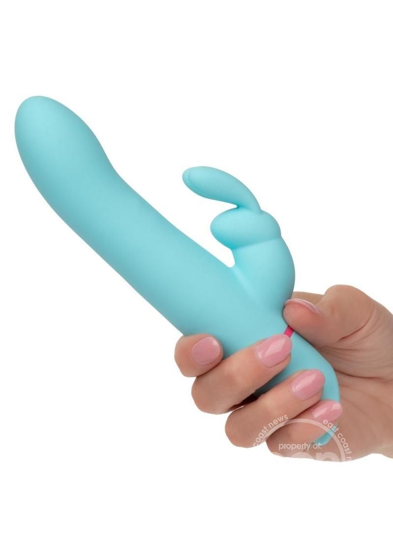 LOVE BUNNY ROTATING BUNNY RECHARGEABLE SILICONE VIBRATOR BLUE & PINK