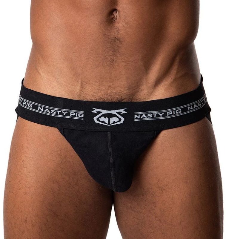 NASTY PIG CORE JOCK STRAP BLACK & GREY