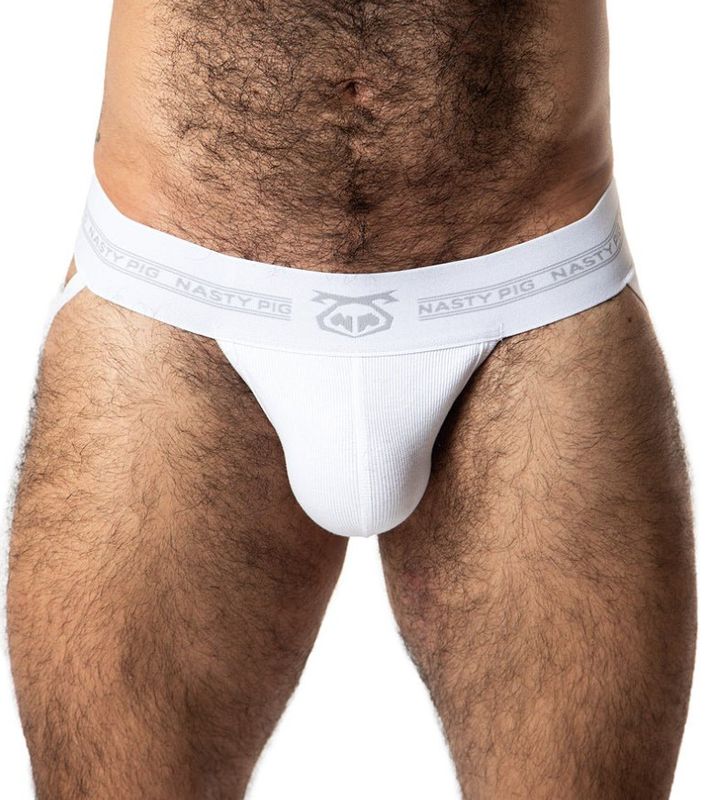 NASTY PIG CORE JOCK STRAP WHITE/GREY
