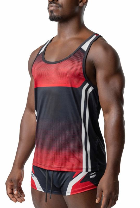 NASTY PIG FULL THROTTLE TANK TOP BLACK/RED/WHITE