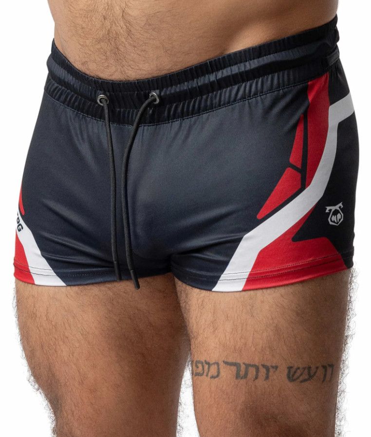 NASTY PIG FULL THROTTLE TRUNK SHORT BLACK & RED, Size: SMALL