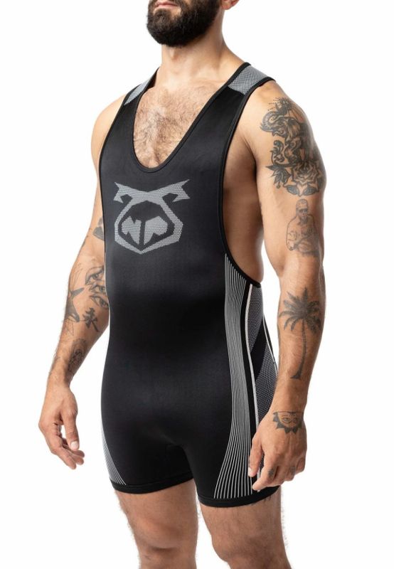 NASTY PIG RAMROD SINGLET BLACK & WHITE