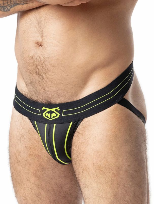 NASTY PIG VOLTAGE JOCK STRAP BLACK & ACID LIME
