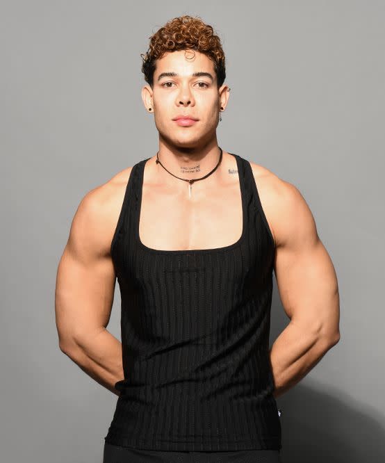 ANDREW CHRISTIAN MIDNIGHT MESH SQUARE NECK TANK