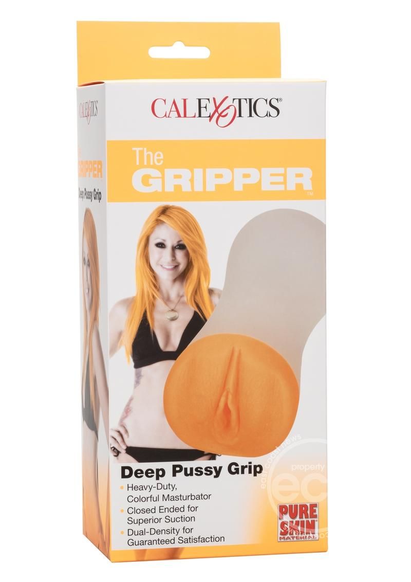THE GRIPPER DEEP PUSSY GRIP MASTURBATOR ORANGE